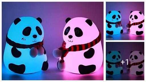 Cute Panda, USB Rechargeable, 7-Colors Changing Light, Room Decor Night Lamp (PACK OF 1,MULLTICOLOR)