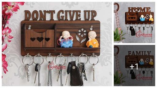 Beautiful key Holder For Wall Dont Give Up Design Key Holders