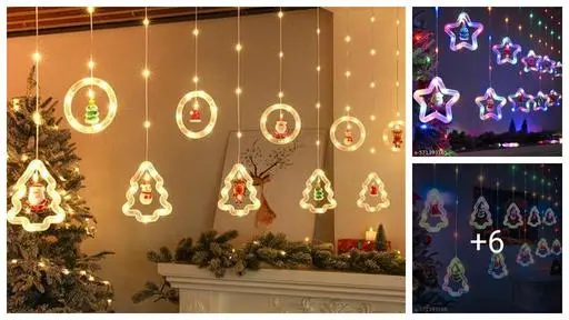 PRIME PICKS 10 Star LED String Lights with Rubber Santa Claus, Xmas Tree & Gift Box |Decorative Lights for Christmas, Diwali , Home, Balcony, Party & Festive Décor (3 Meter_Multicolor)
